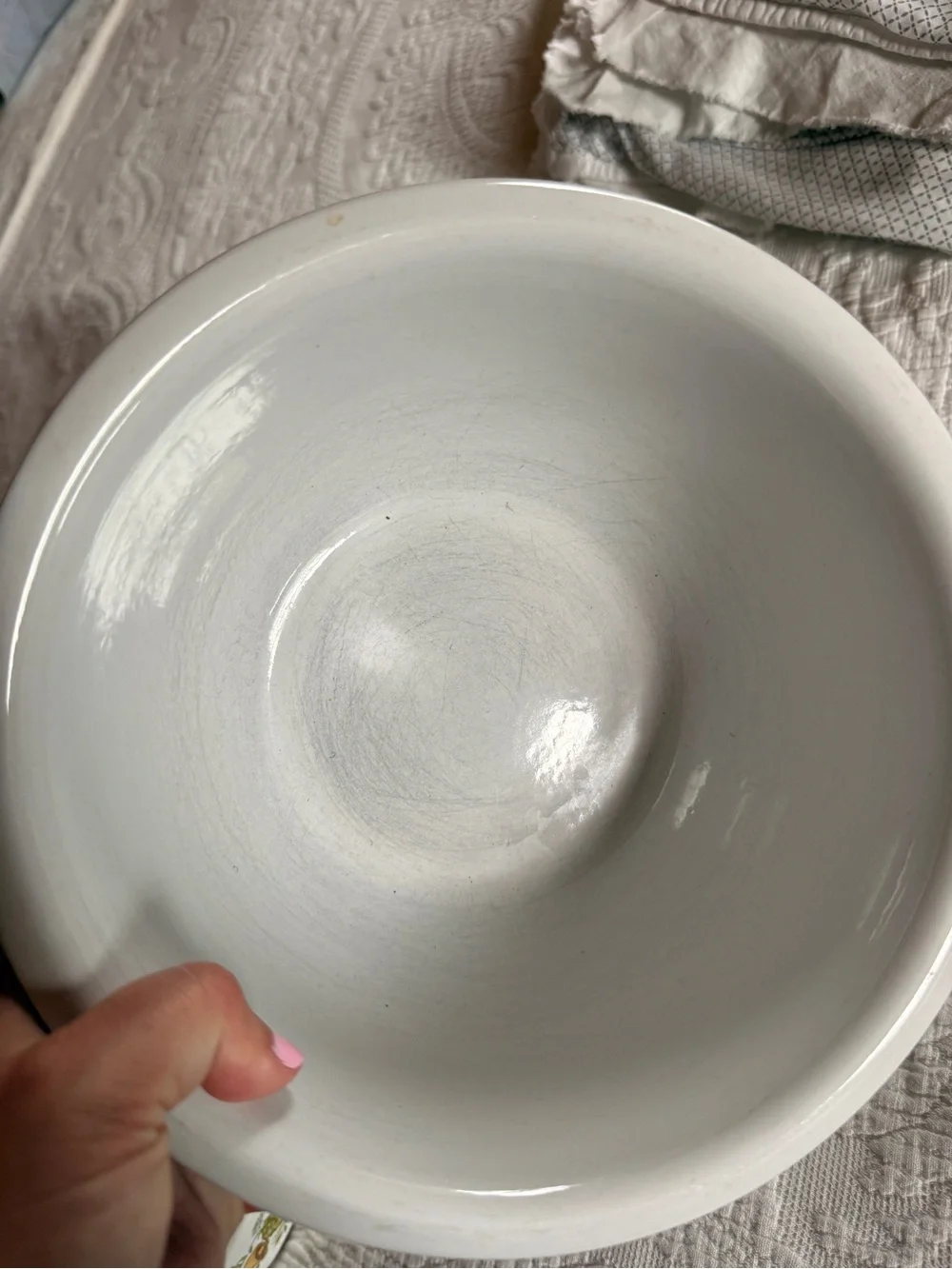 Corelle White Fruit Pattern Mixing Bowl with Pears, Apples and Berries